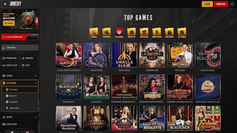 Jokery Casino Desktop Live Dealer