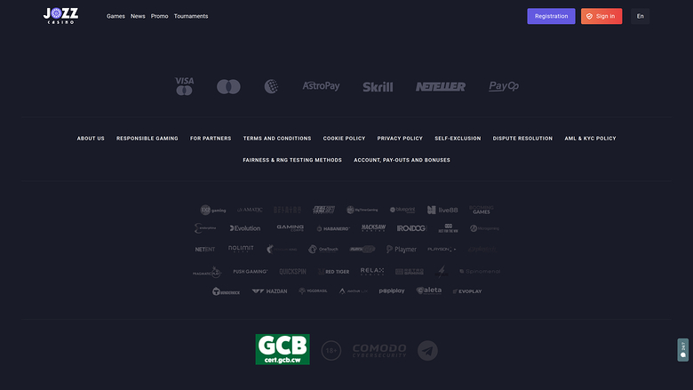 Jozz Casino Desktop Game Developers
