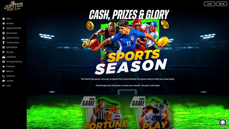 Jupiter Club Casino Desktop Sports Season
