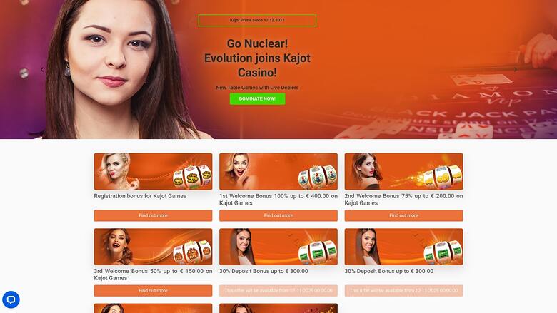 Kajot Casino Promotions Desktop