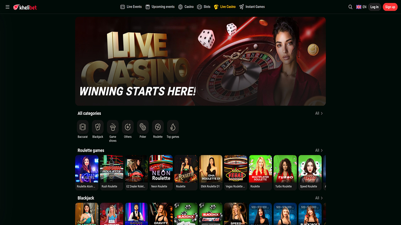 Live Dealer screenshot of Kheli Bet for Desktop
