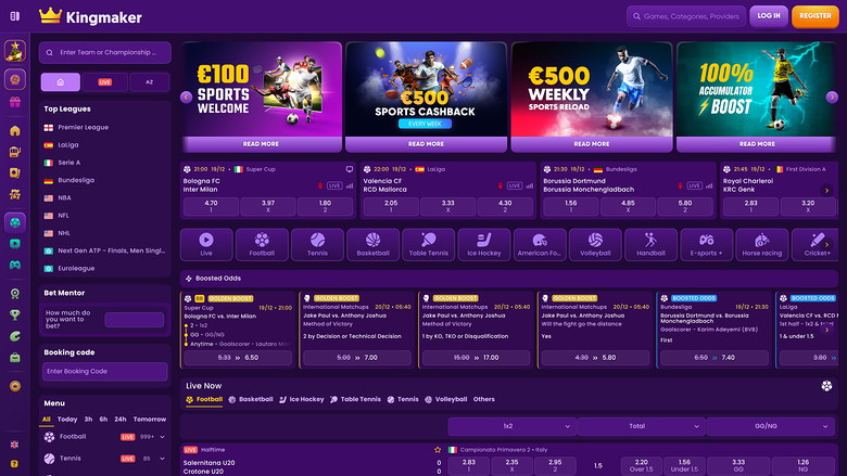 Kingmaker Casino Desktop Sports