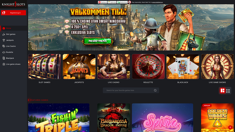 Knightslots Desktop Live Dealer
