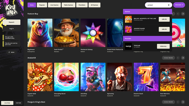 Kruuna Casino Desktop Jackpot