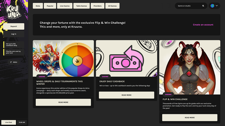 Kruuna Casino Desktop Promotions