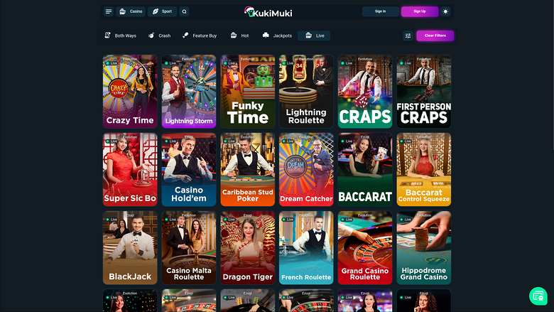 KukiMuki Casino Live Dealer