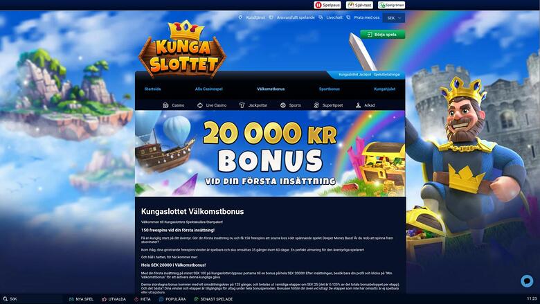 Kungaslottet Casino promotions page