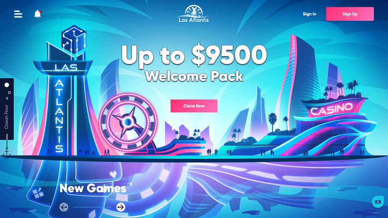 Las Atlantis Casino Desktop Homepage