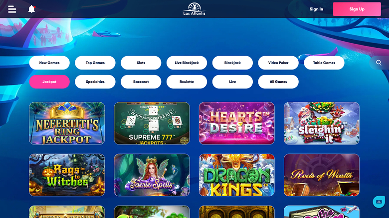 Las Atlantis Casino Desktop Jackpot