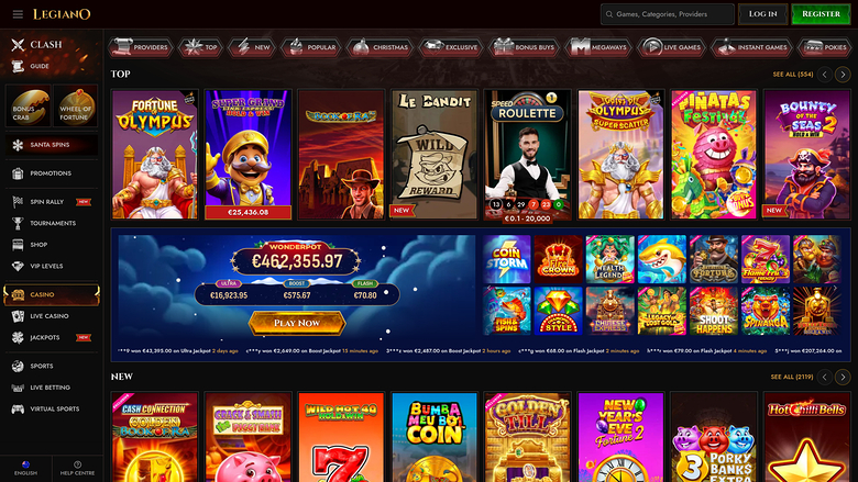 Legiano Casino Desktop Games