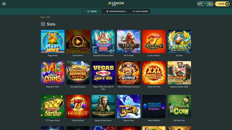 Lemon Casino Desktop Games
