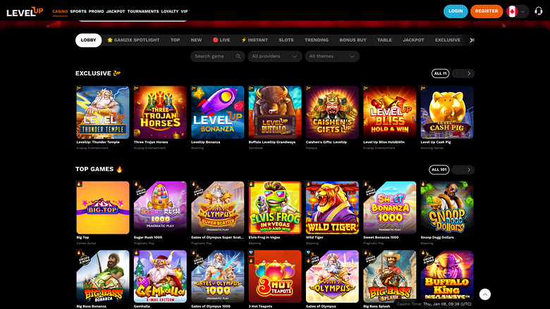 Levelup Casino Desktop Games