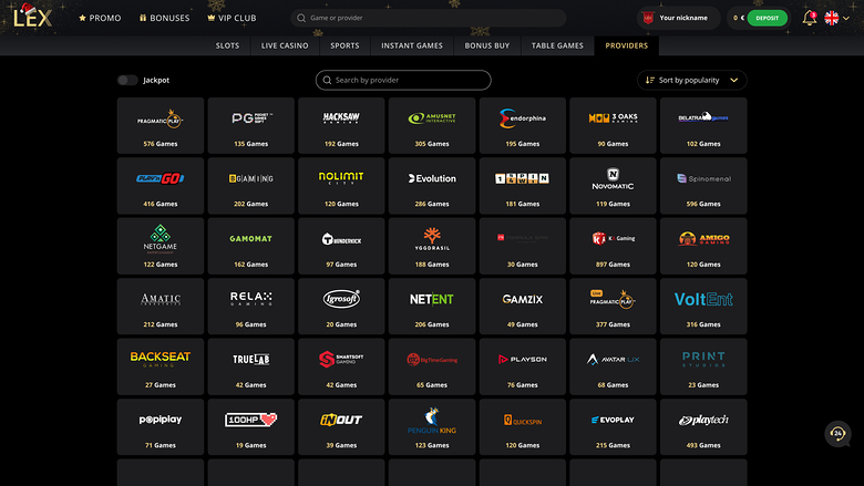 Lex Casino Desktop Game Developers