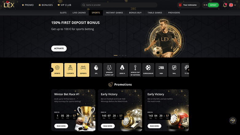 Lex Casino Desktop Sports