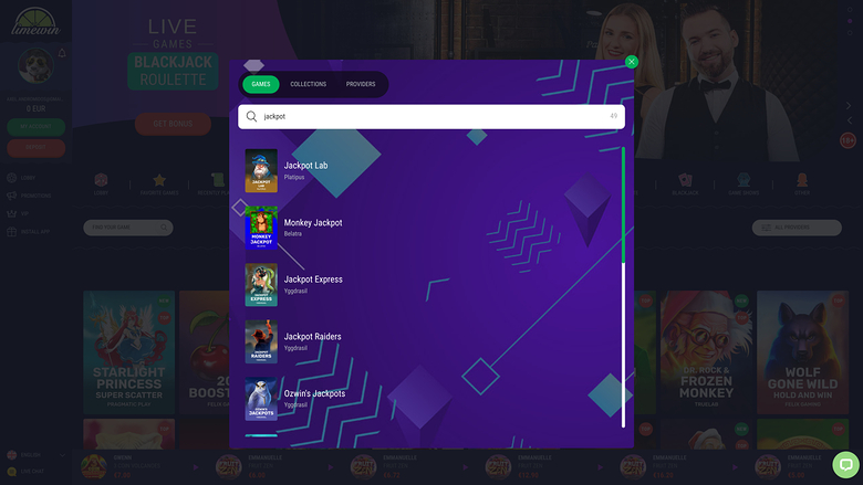 Limewin Casino Desktop Jackpot