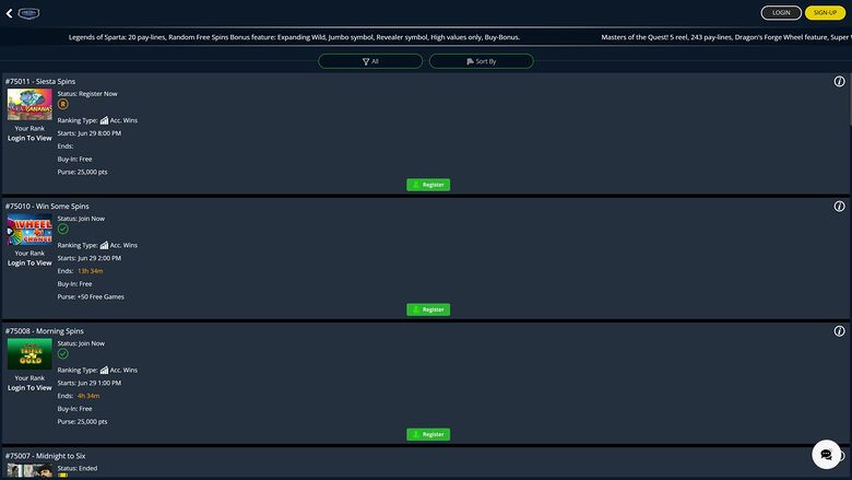 Lincoln Casino Desktop Tournaments