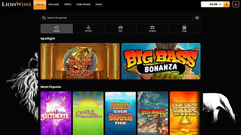 Lion Wins Casino Desktop Games