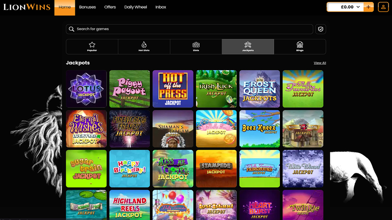 Lion Wins Casino Desktop Jackpot