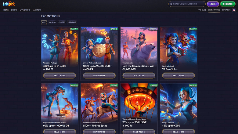 LolaJack Casino Promotions