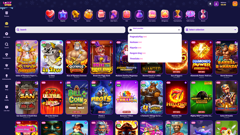 Lolly Spins Casino Desktop Game Developers