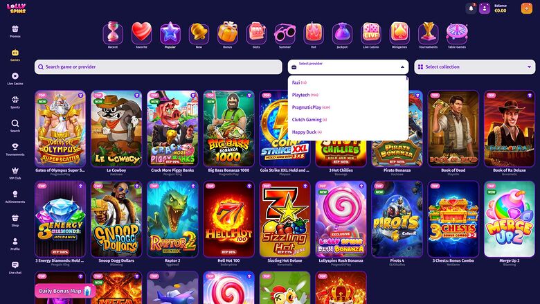 Lolly Spins Casino Desktop Game Developers