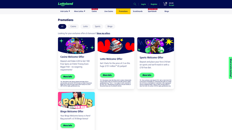 Lottoland Casino Desktop Promotions