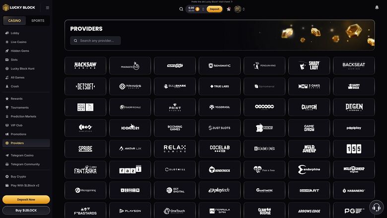 Lucky Block Casino Desktop Game Developers