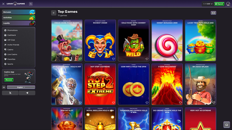 Lucky Capone Casino Desktop Games 