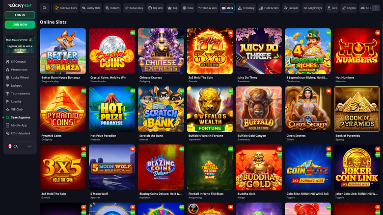Luckyelf Casino Desktop Games