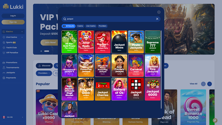 Lukki Casino Desktop Jackpot