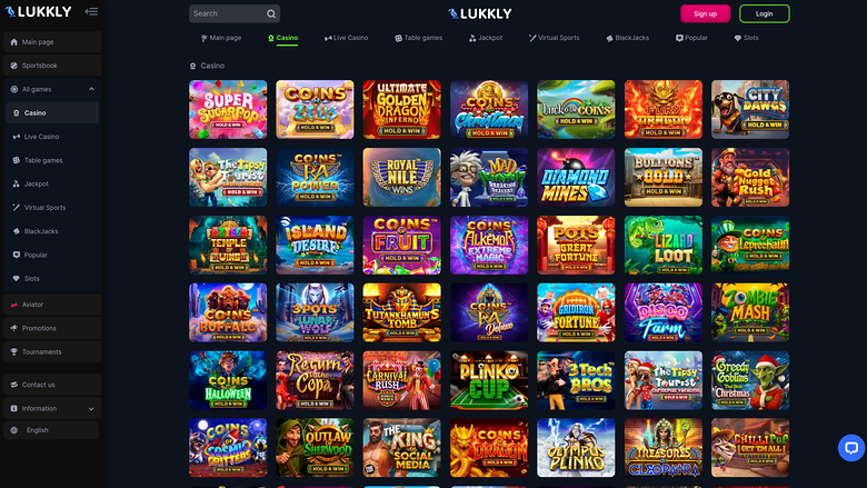 Lukkly Casino Desktop Games