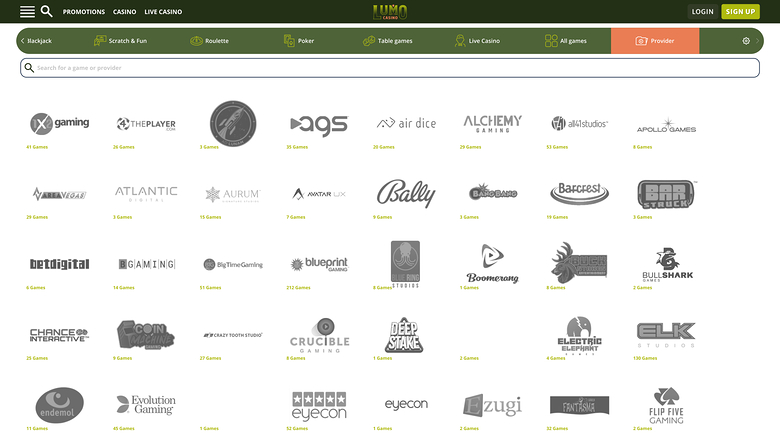 Lumo Casino Game Developers