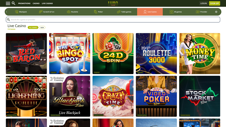 Lumo Casino Live Dealer