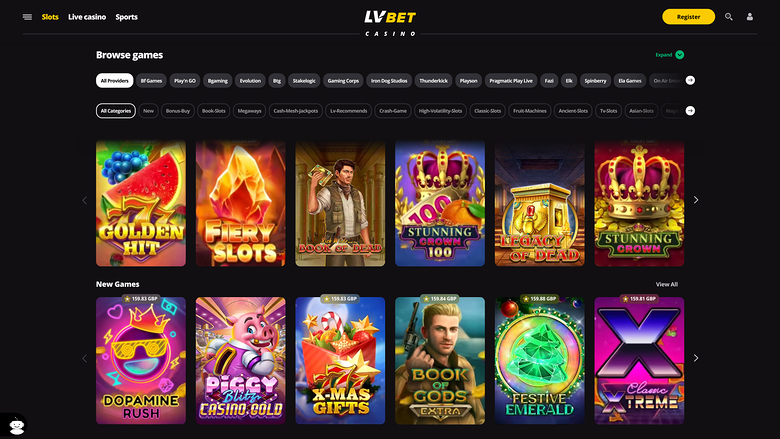 LV Bet Casino Desktop Games