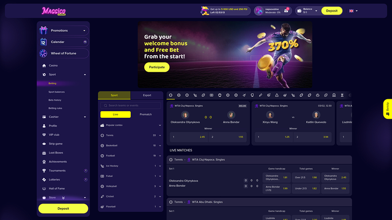 Maggico Casino Desktop Sports