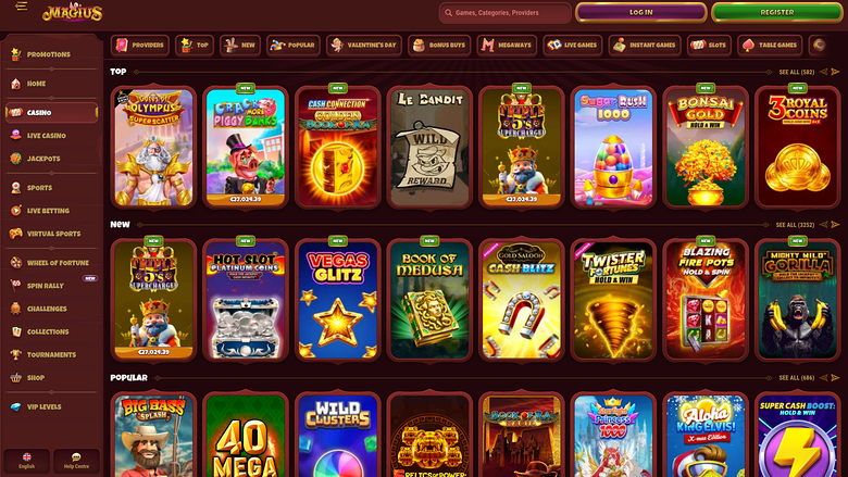 Magius Casino Desktop Games