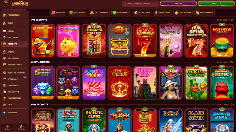 Magius Casino Desktop Jackpot