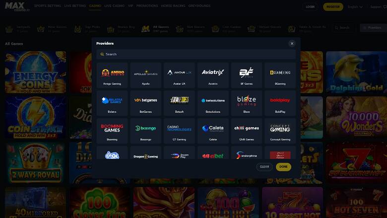 MaxCasino Game Developers