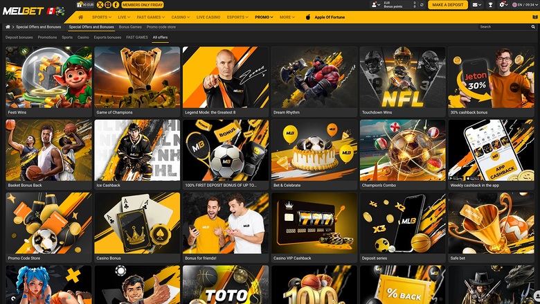 Melbet Casino Desktop Promotions