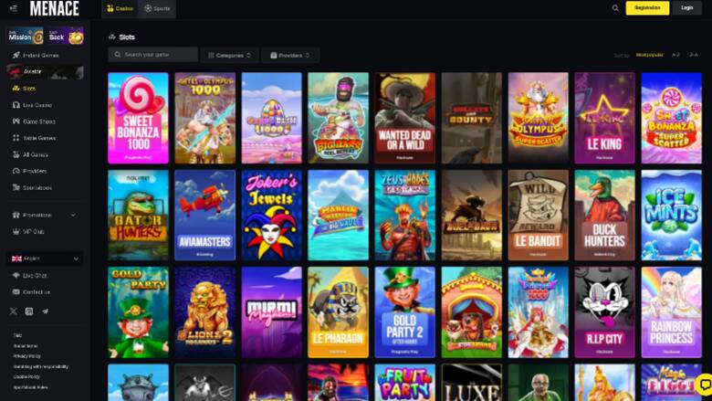 Menace Casino Games Desktop