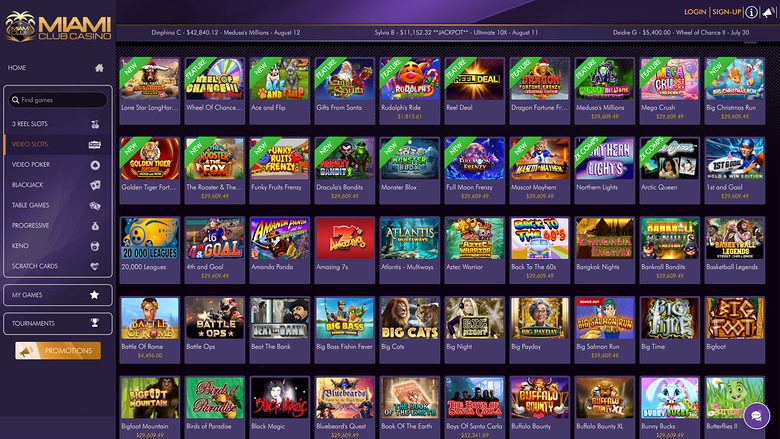 Miami Club Casino Desktop Games