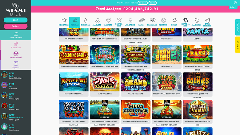 Miami Dice Casino Desktop Games