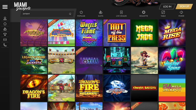 Miami Jackpots Casino Desktop Jackpot