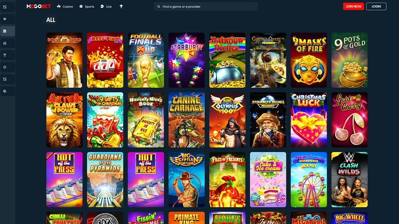 MogoBet Casino Desktop Games