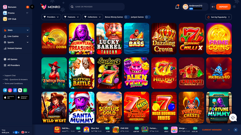 Monro Casino Desktop Games