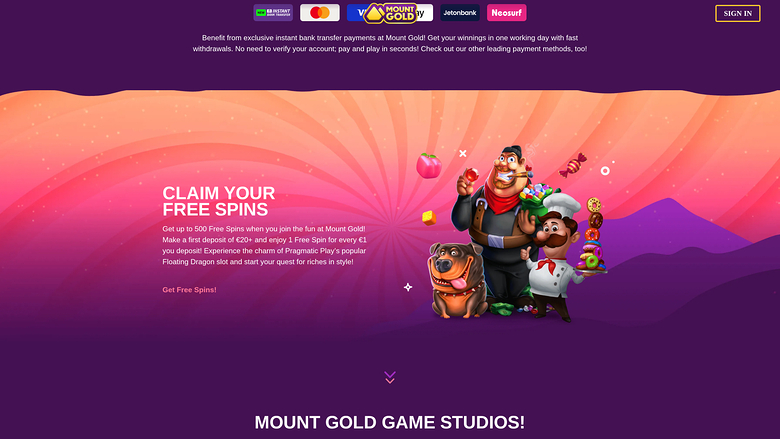 Mount Gold Casino Desktop Promotions
