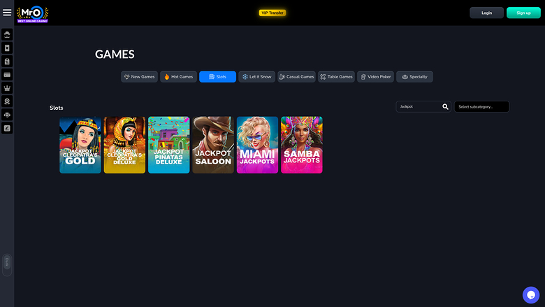 MrO Casino Desktop Jackpot