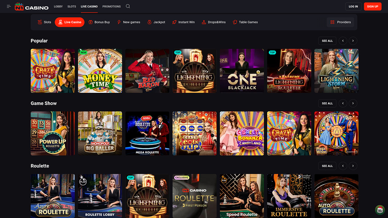 N1 Casino Desktop Live Dealer