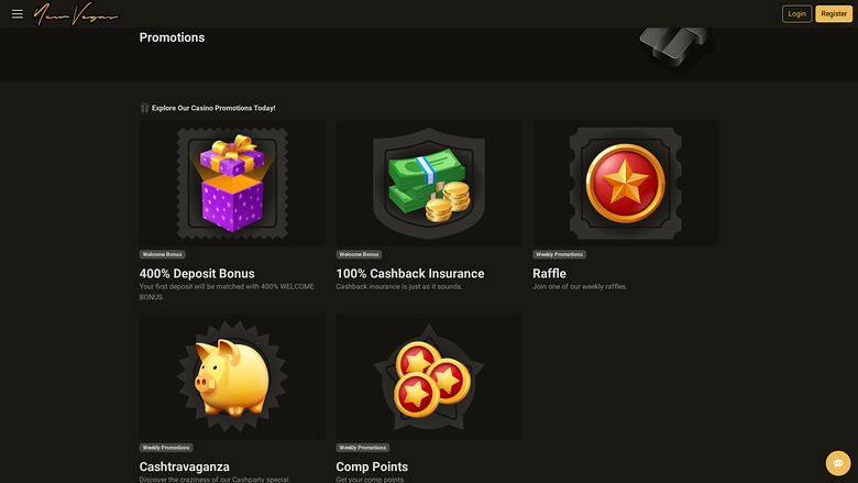 NewVegas Casino Desktop Promotions