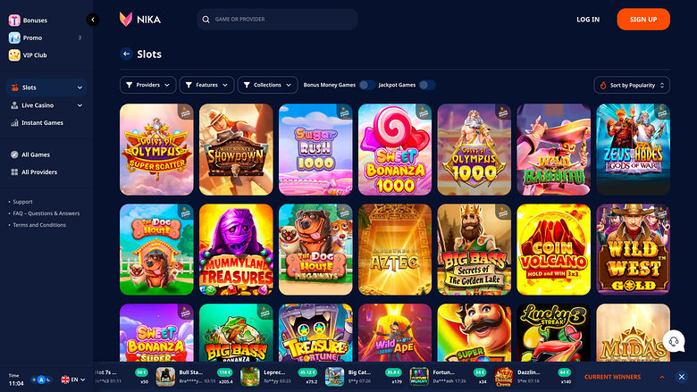 Nika Casino Games Desktop